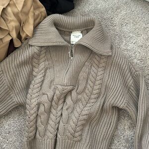 Abercrombie quarter zip sweater